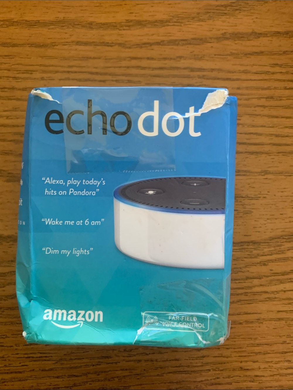 Amazon Echo Dot Smart Speaker - Blue and White